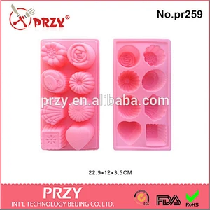 PR259 PRZY cheap silicone soap tray / mixed designs silicone soap mold