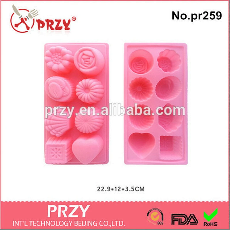 PR259 PRZY cheap silicone soap tray / mixed designs silicone soap mold