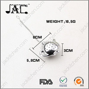 Stainless Steel Mesh Tea Ball Filter Strainer with Extended Chain