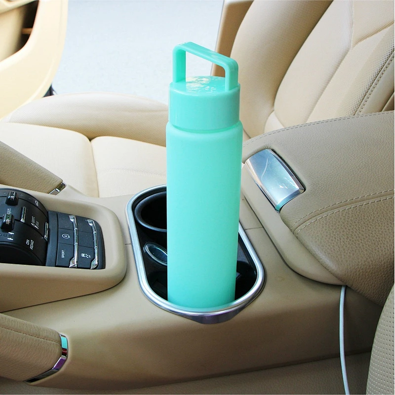 New Creative Product Colorful Environment Protection Glass Mug with AS Lid for Car Use