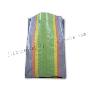 Customized new design reusable pp woven shopping bag with D handle