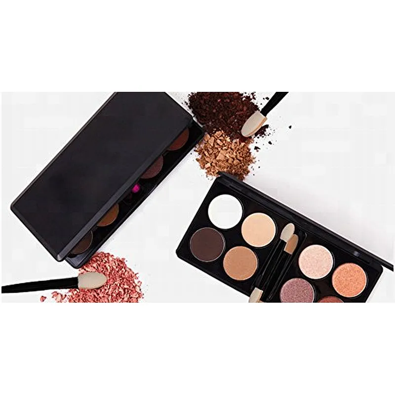 Double Aluminium Black Handle Eyeshadow Sponge Applicator