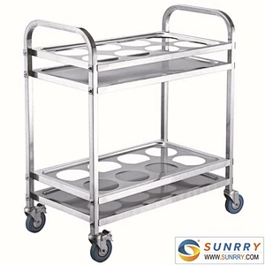 New Style Square Fast Food Vending Carts For Sale With Adjustable Wheels