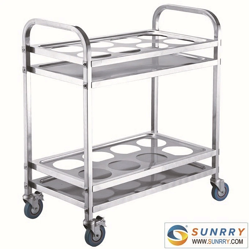 New Style Square Fast Food Vending Carts For Sale With Adjustable Wheels