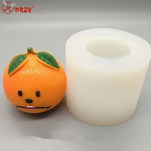New design cute 3D Cartoon orange fruit soap mould silicone grape banana Soap silicone cake molds