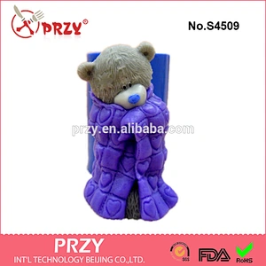 3D teddy bear mold for soap,silicone bear haandmade soap mould,silicone bear mold