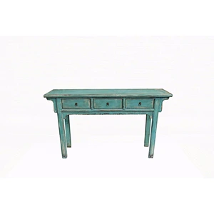 Chinese antique high glossy 3 drawer console table