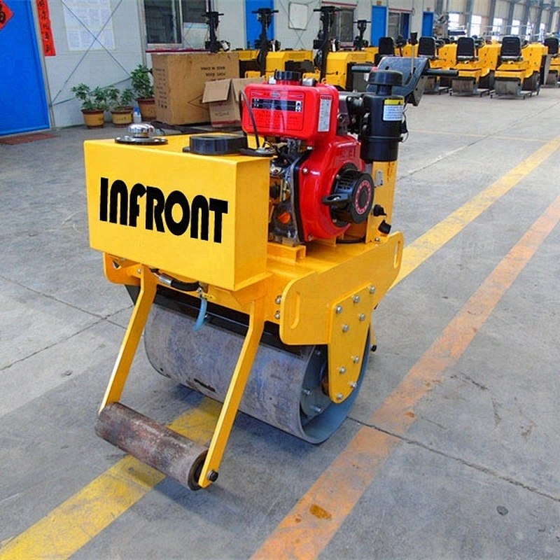 mini walk behind roller road machine mini road roller low price for hot sale