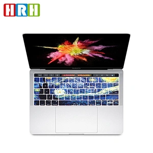 Oil Painting starry night custom Silicone English Laptop Keyboard Covers antidust keyboard skin for mac laptop Pro 13 Touch Bar