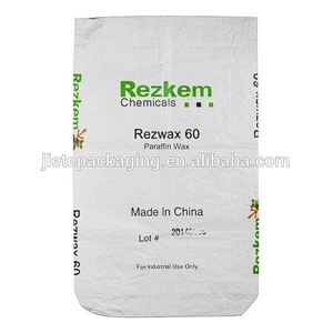 BOPP film laminated white square bottom pp woven bag for chemical packing with printing