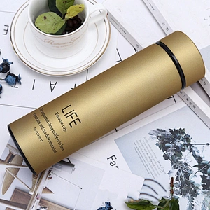 Promotional in-stock 304 SS Vacuum Cup Business Gift Cup for Office Use 500ml Customized Logo Vacuum Flask