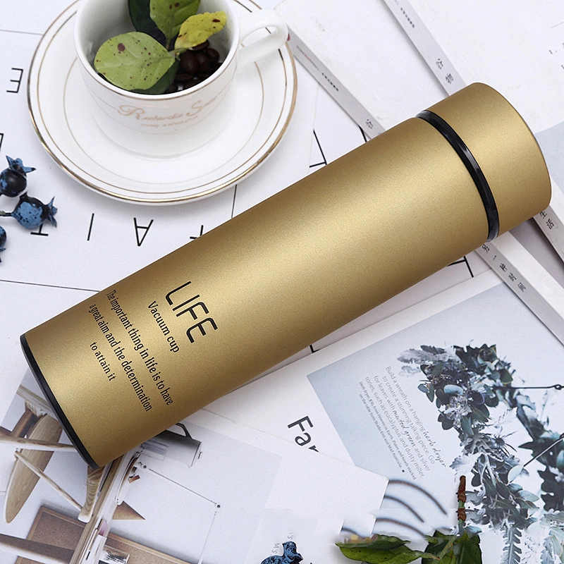 Promotional in-stock 304 SS Vacuum Cup Business Gift Cup for Office Use 500ml Customized Logo Vacuum Flask