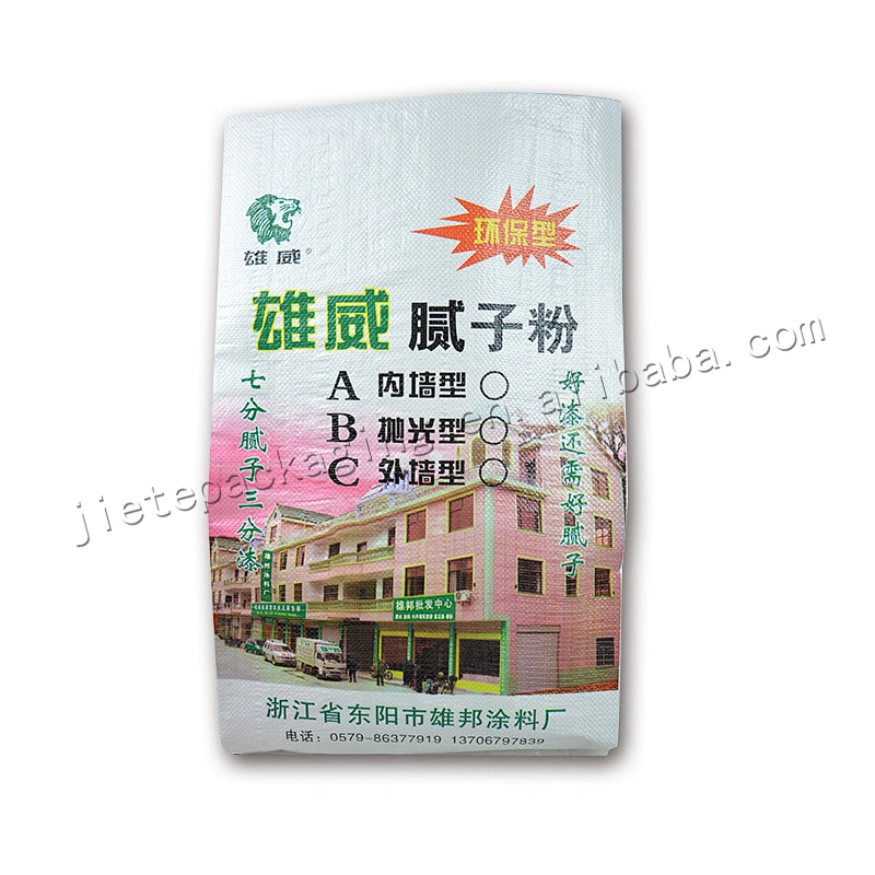 20kg White plastic pp woven laminated bag for wall putty powder