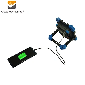 2018 4000mAh battery powered USB super bright flood cordless 10W portable recharge aluminium COB work lamp light with stand
