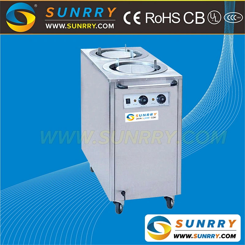Hot sale two head commercial restaurant mobile dish plate warmer cart for CE