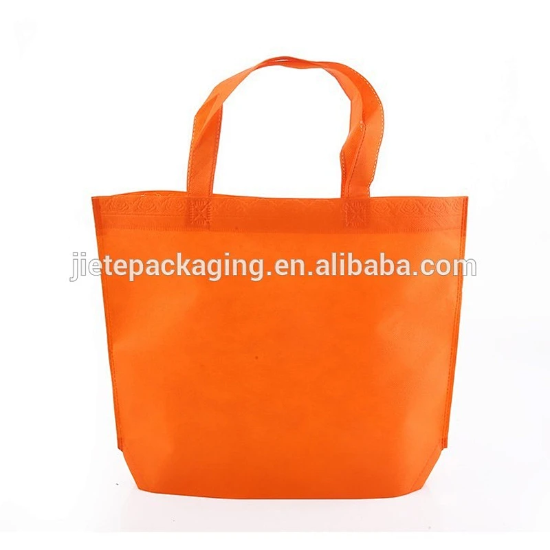 orange, red, pink different colors pp non woven fabric shopping bag with handle