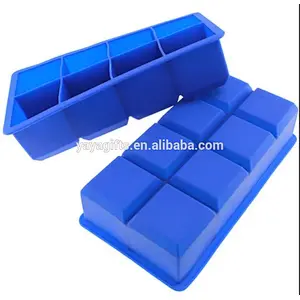 wholesale 8cavity flexible large ice cube silicone tray