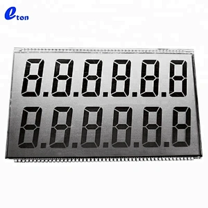 12Digits 7 Segment widescreen TN screen LCD Display