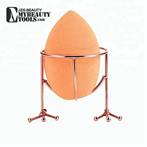 Cosmetic natural Wholesale private label makeup cleaning face sponge blender puff holder metal