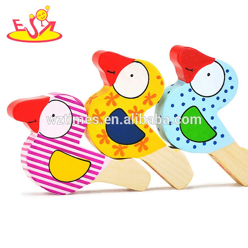 best and Cheap funny birds wooden whistles for toddler W07E006
