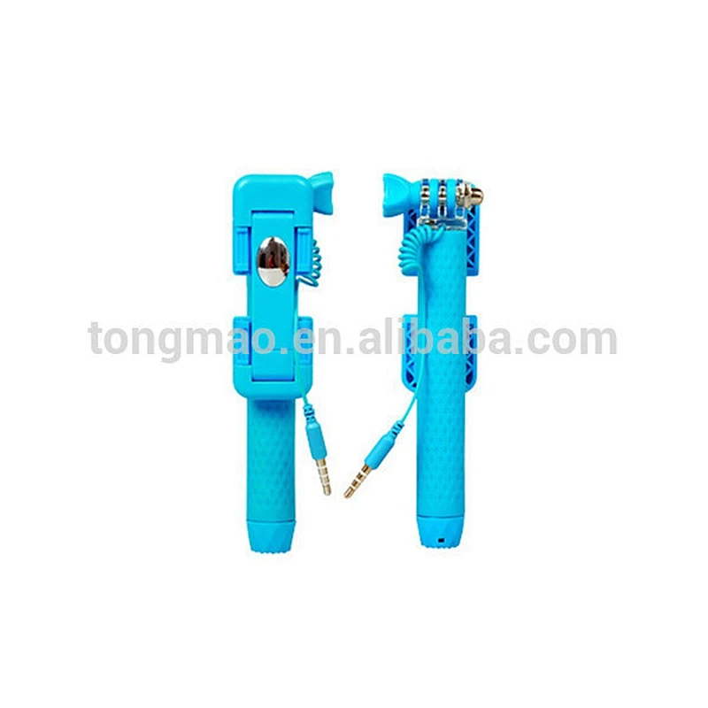 Pocket Size Mini Collapsible Cable Monopod Selfie Stick
