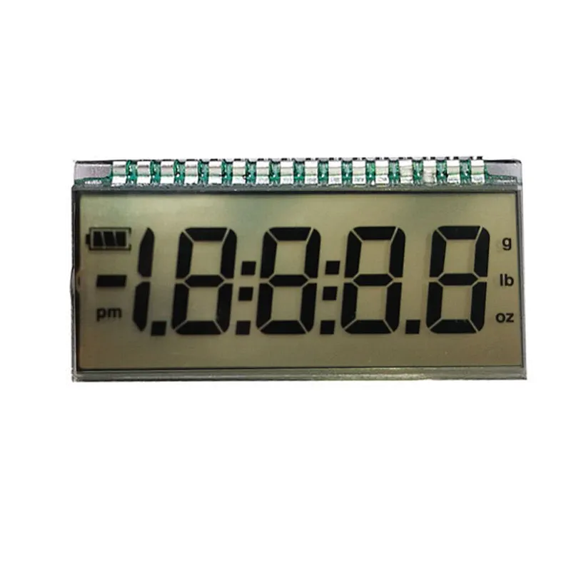 -30~80 degree wide work temperature customized segment tn lcd display