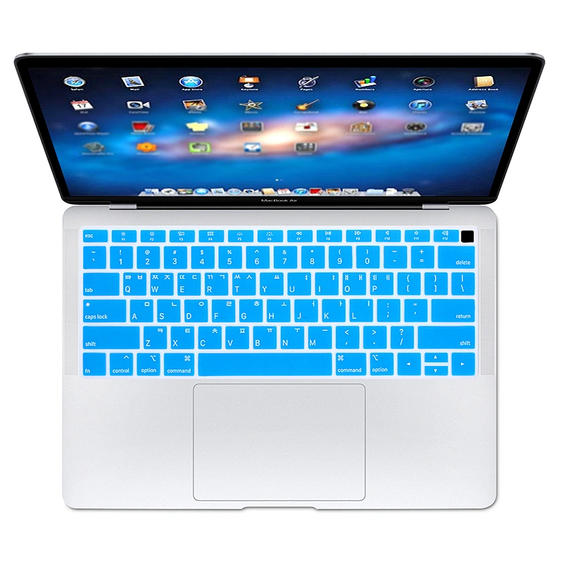 Korean custom silicone keyboard cover for MacBook Newest Air 13 Inch 2018 Release A1932 with Retina Display English Version