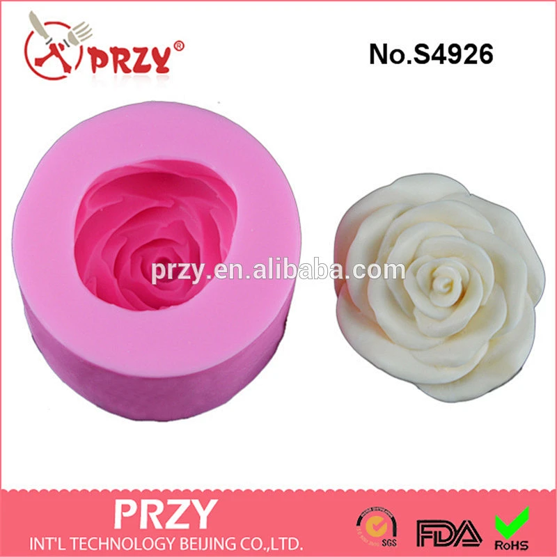 S4926 rose 3d silicone molds handmade soap mold