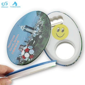 guangzhou custom fridge magnet opener/magnetic beer opener/button badge bottle opener