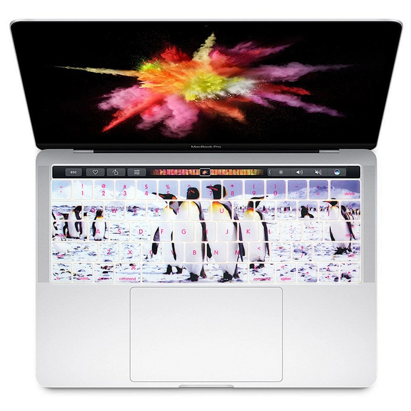 Animal custom silicone keyboard cover Protector laptop skin For Mac book touch bar a1706 us keyboard