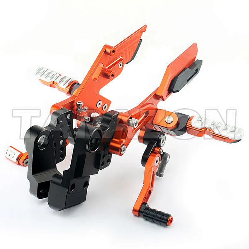 CNC milled motorcycle racing rear set for street bike duke200