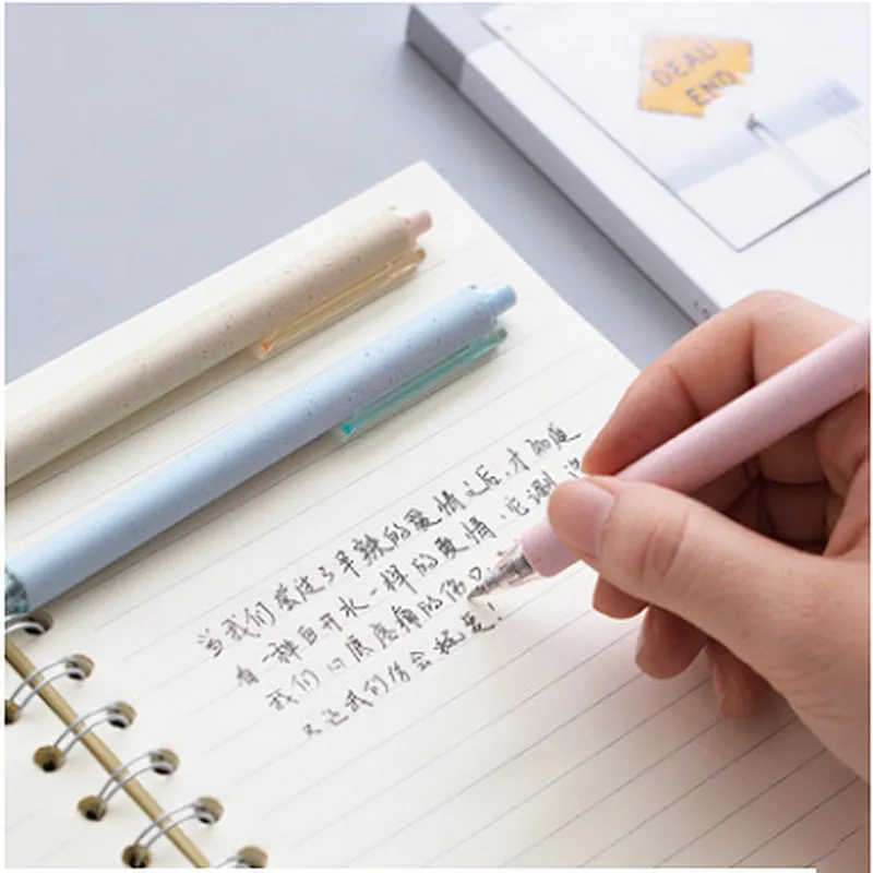 Personalized Cheap Retractable Creative Wheat Straw Pens Promotional Ballpoint Pen With Custom Logo