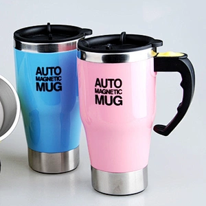 stock wholesale price self stirring mug with handle auto- mixing coffee ,milk cup for home use