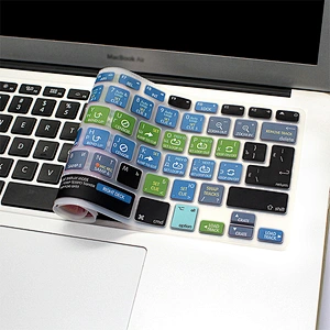 Unique Durable Serato DJ Custom Silicone keyboard shortcuts keyboard skin russian cover for macbook pro 13