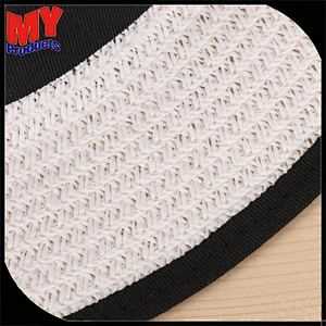Summer Holiday Beach Sun Black And White Pom Pom Straw Hat