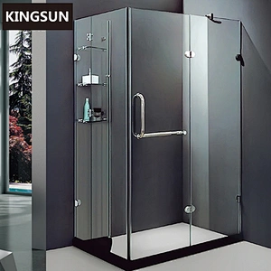 K-7212 Pakistan Frameless Freestanding Corner Glass Shower Cabinet Enclosure