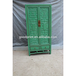 Antique Chinese Natural Wood Large Wardrobe
