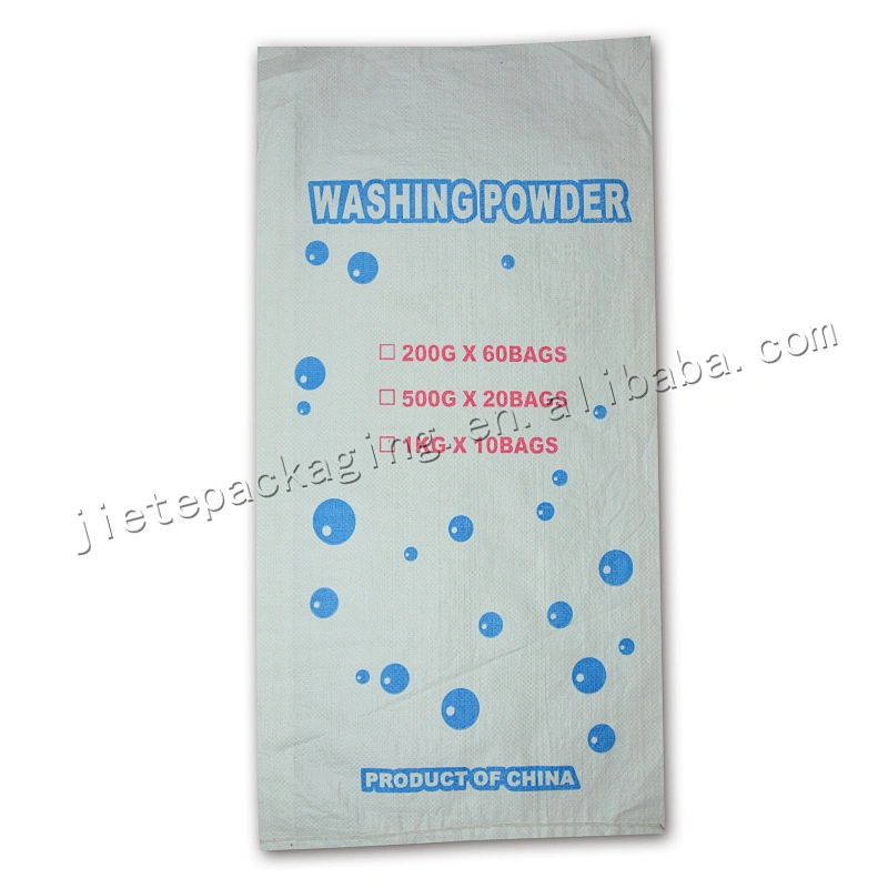 Top sale white plastic pp woven detergent packaging bag in bulk
