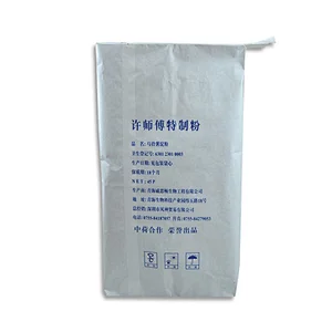 Custom white kraft paper valve pocket for raw powder, flour packing