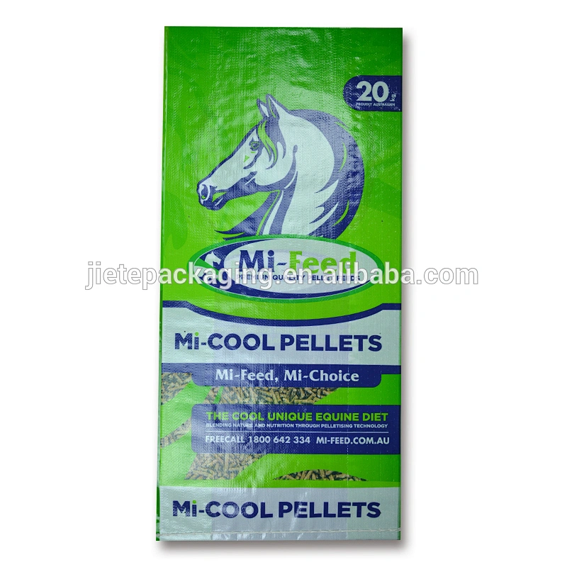 100% Virgin plastic bopp laminated pp woven feed bag for livestock,poultry,cow,horse,sheep