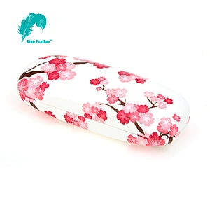 Elegant Printed Floral Hard  Eyeglasses Case for Daily Use