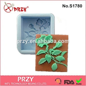 S1780 PRZY Wholesale plants silicon rubber soap molds