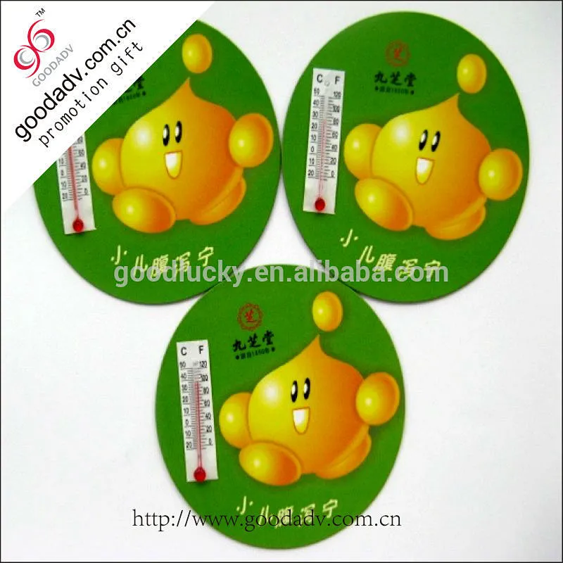 Beautiful flower shape ]magnet fridge sticker thermometer