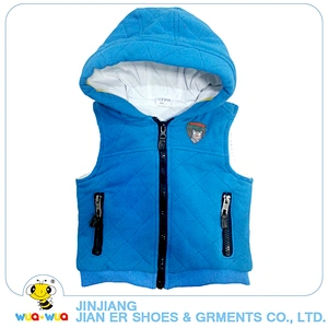 OEM service winter windproof kids girl sleeveless hooded vest
