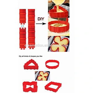 4Pcs Set Silicone Nonstick Cake Mold Magic Bake Snakes Create Cake Shape Tools--