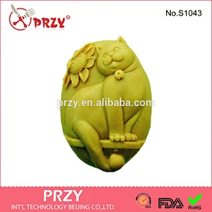 handmade silicone cat shaped soap mold