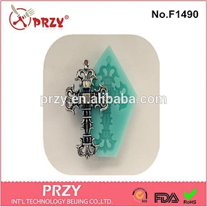 2015 Newest Top Selling Cross Shaped Fondant Silicone Cake Mold