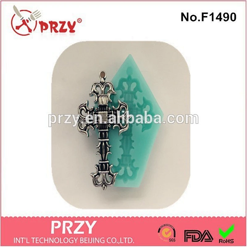 2015 Newest Top Selling Cross Shaped Fondant Silicone Cake Mold