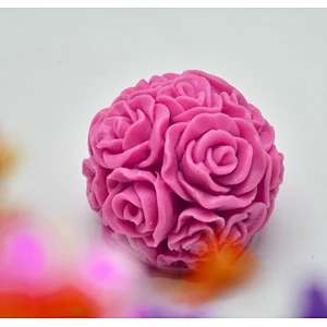 DIY Baking Stereo 3D Rose Ball Fondant Cake Chocolate Handmade Soap Silicone Mould