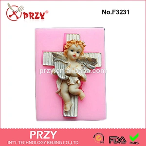 F3231 Hand-carved angel fondant mold cake baking tools angel silicone fondant mold